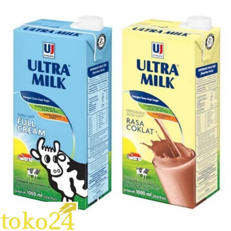 

Ultra Milk Coklat, Plain 1 L