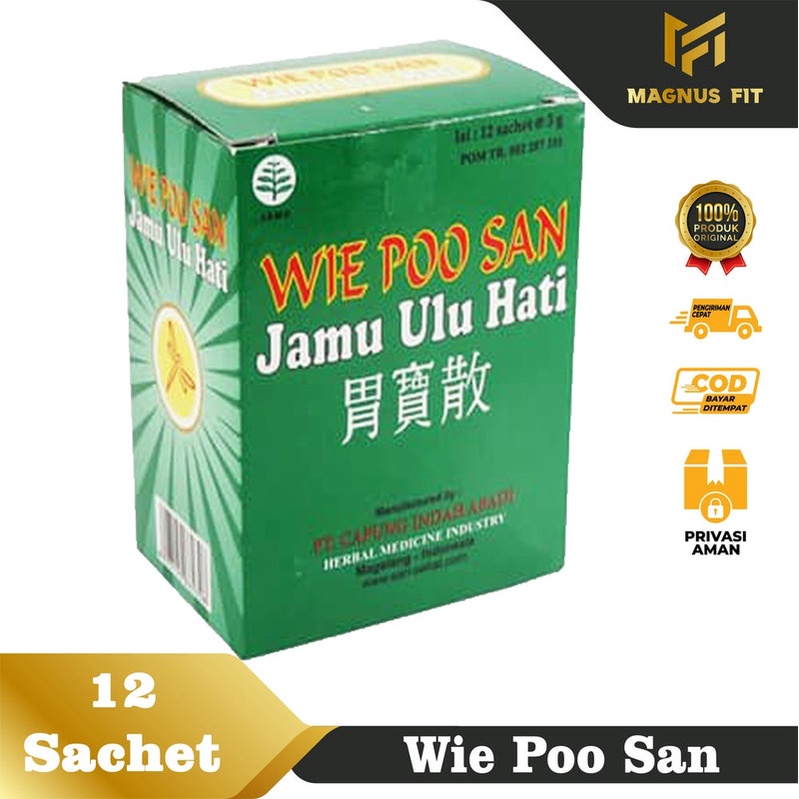 Wie Poo San- Obat Herbal Ulu Hati Mengobati Maag, Perut Kembung dan Perih