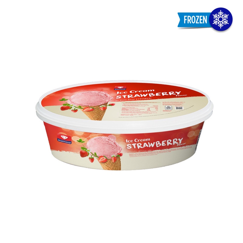 Promo Harga Diamond Ice Cream Stroberi 700 ml - Shopee
