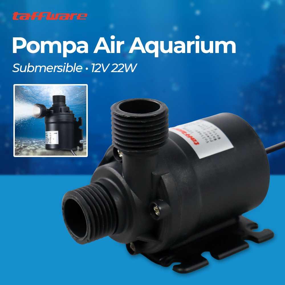 Taffware Pompa Air Aquarium Ikan Submersible Pump 12V 22W - 12V5M