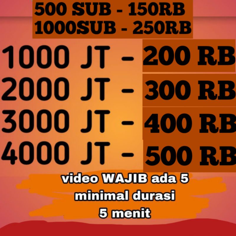 Subscribe Dan Jam Tayang