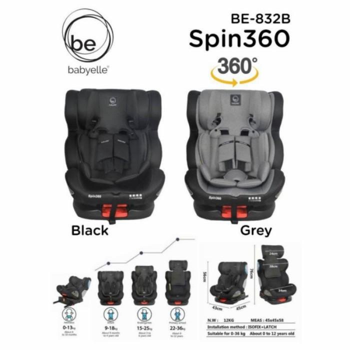 Terlaris Baby Elle Car Seat Be832B 360 Spin Kursi Mobil Bayi