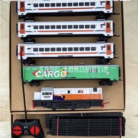 Paket Rangkaian Mainan Kereta Api Indonesia Rc,Kereta Api Mainan Remot Control,Lokomotif Cc201 Rc ,3