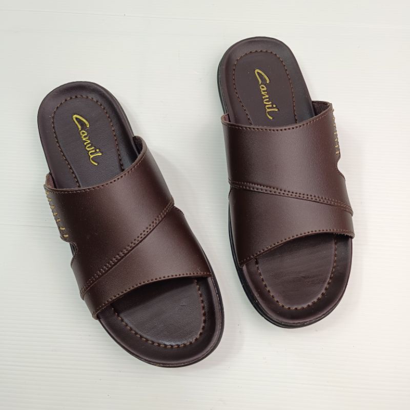 Sandal Selop Pria Bahan Kulit Lembut 39-43 (Vino 01)