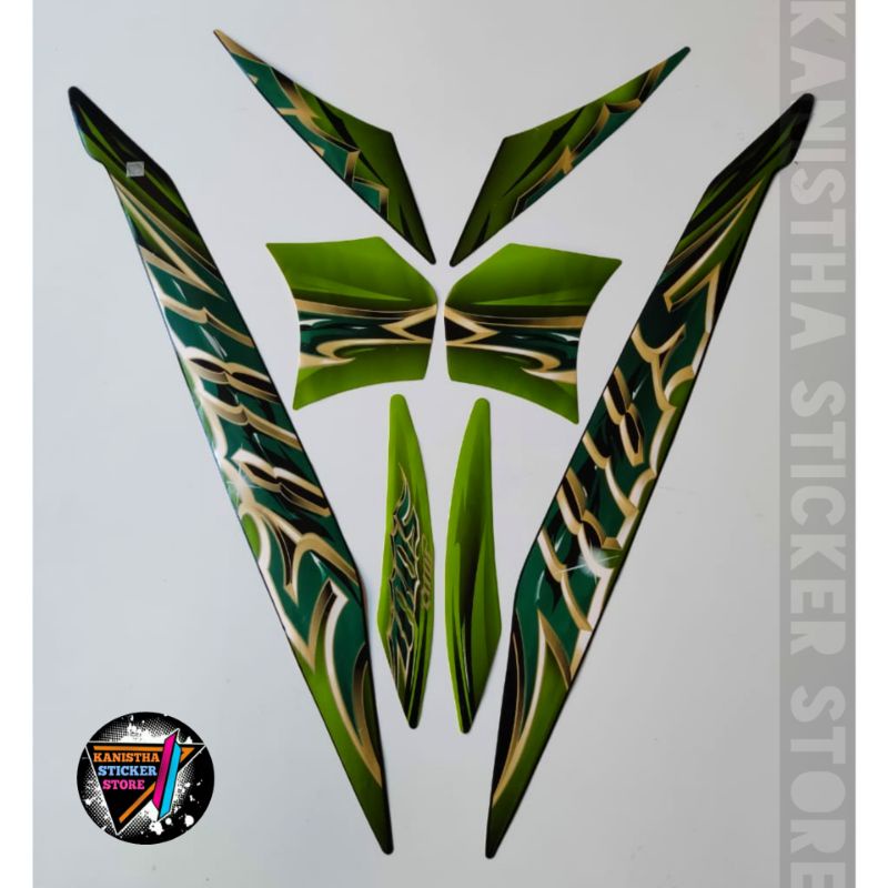 striping yamaha mio soul 2010 hijau stiker lis body motor mio soul terbaik