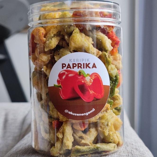 

KERIPIK PAPRIKA CRISPY RENYAH 750ml | KERIPIK SAYUR BUAH PREMIUM Best Seller