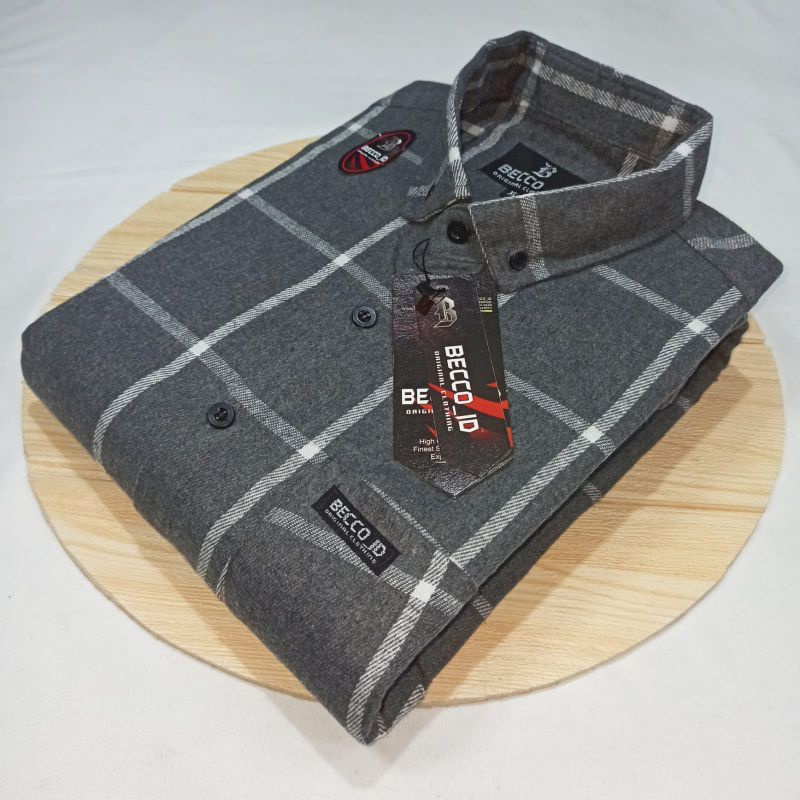 kemeja flanel lengan pendek pria - Kemeja flanel bahan import terbaru