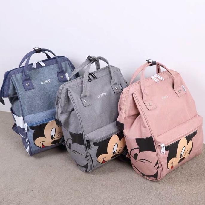 Best Sales Tas Ransel Anello Mickey Import Premium 2 Fungsi - Backpack Hand Bag T Original
