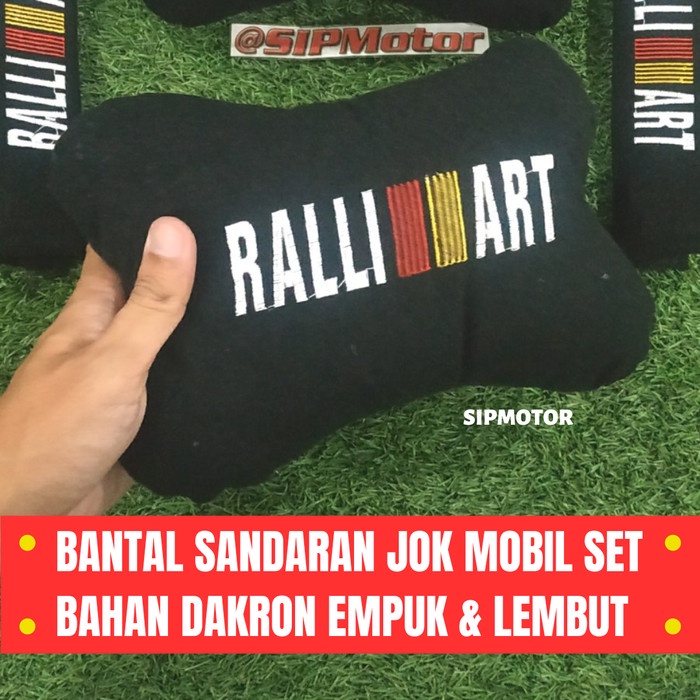 Bantal Mobil RALLIART Mitsubishi Sandaran Jok Kursi Xpander Pajero