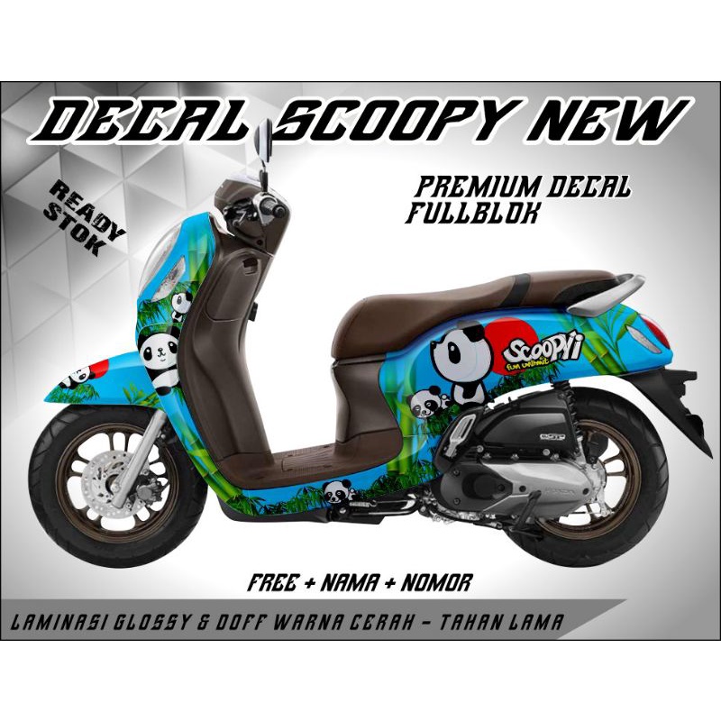 sticker variasi decal full body honda scoopy new decal scoopy new motip panda