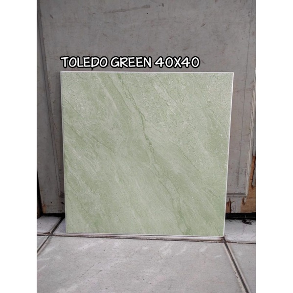 Keramik TOLEDO Mulia Ceramics TERBARU Lantai 40x40 kilat glossy motif minimalis simple Grey beige gr