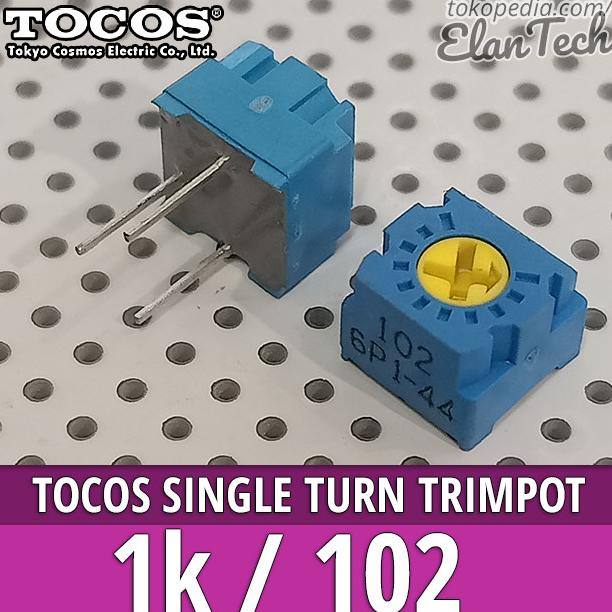 Trimpot 1k / 102 Tocos Single Turn Trimmer Robot 1 Kilo Ohm Elan73c Segera Beli