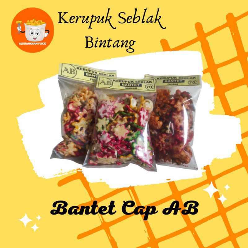 

KERUPUK BANTET SEBLAK BINTANG KEMASAN 60GR (HALAL)