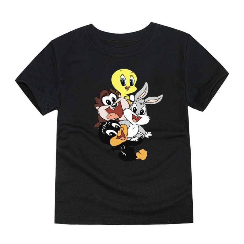 Kaos Anak Unisex Lonneytunes baby Baju Oblong Anak Lengan Pendek Atasan Oblong Anak 2-6Th Cod