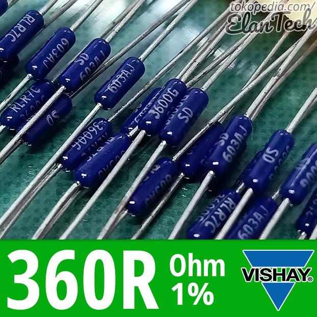 Resistor 360R 1% Vishay Dale RLR07 360 Ohm 0.25W Elan73c