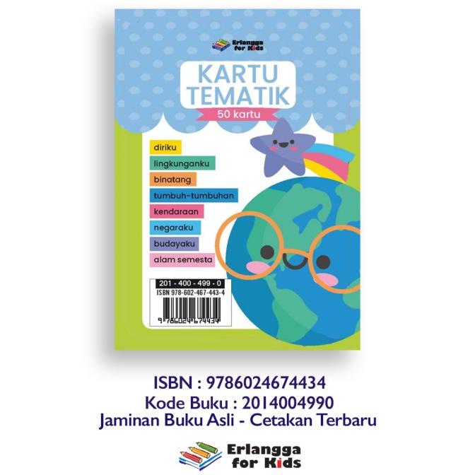 FLASH SALE KARTU TEMATIK 50 KARTU ERLANGGA FOR KIDS TERMURAH