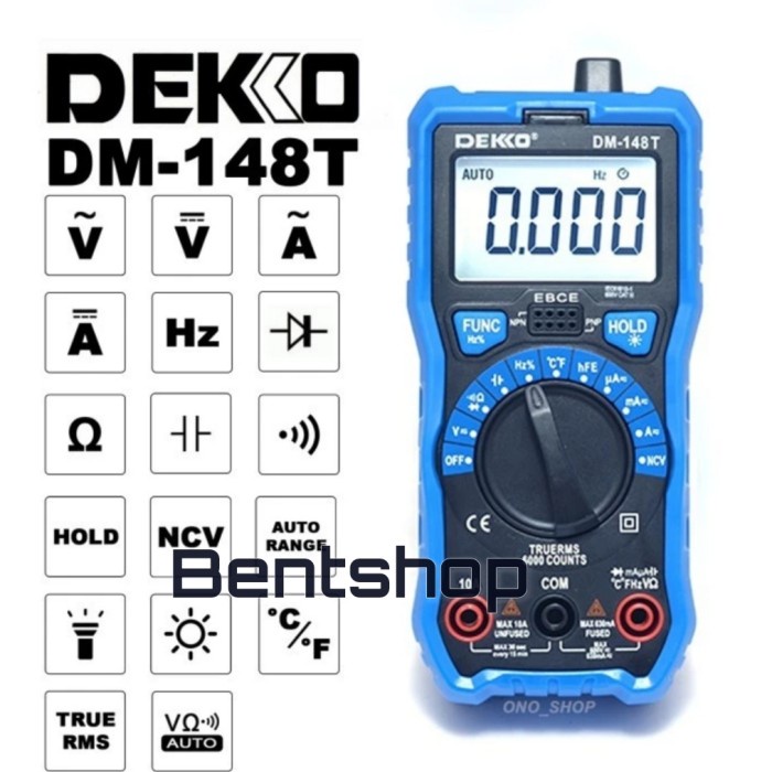 Terlaris Multitester Multimeter Digital Dekko Dm-148T