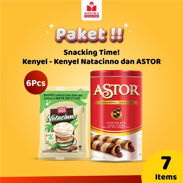 

Paket Kenyel-kenyel Kopi Torabika Natacinno dan Wafer ASTOR