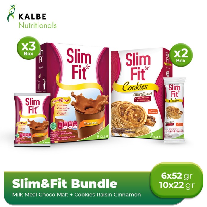 

Paket 9 Hari Slim & Fit Meal Choco Malt + Cookies Cinnamon