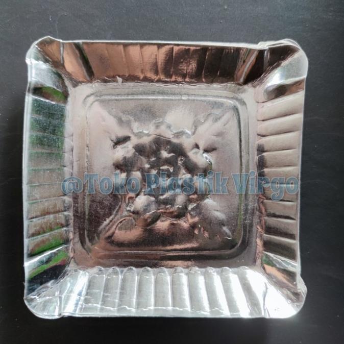 *#*#*#] Piring Kue Kertas / Piring Ultah Kertas Silver - Bulat / Kotak