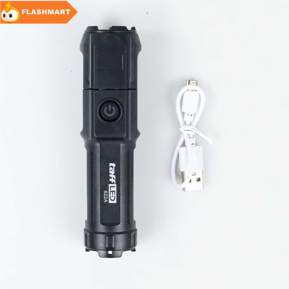 FLASHMART Senter LED Mini Rechargable Telescopic Zoom XPE - F15-T