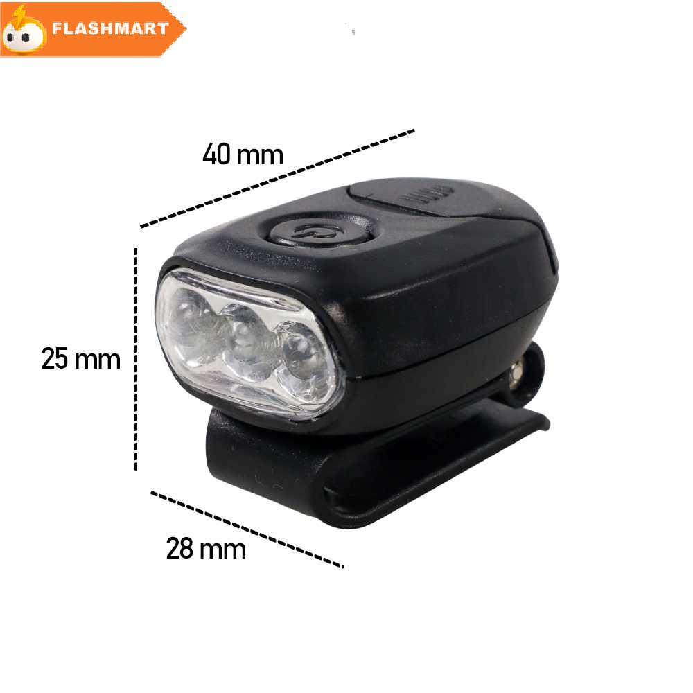 FLASHMART Senter Clip Topi 90 Degree Rotatable 3 LED COB - 3325