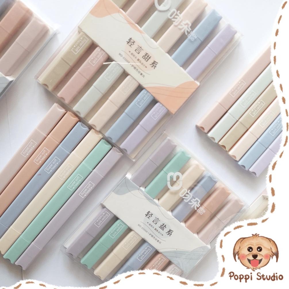 

Highlighter Pen Kotak 1 Set 6 Pcs | Pena Highlighter Kotak | Highlighter Pen Warna Pastel | Stabilo Warna Double Tip