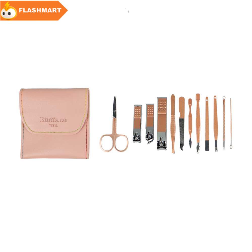 FLASHMART Set Gunting Kuku Manicure Nail Pedicure Kit 12 in 1 - TCT12