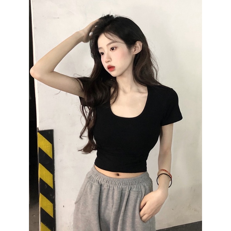 ◙☄▥Suhao kaos import wanita kaos wanita korean style lengan pendek kaos pendek perempuan