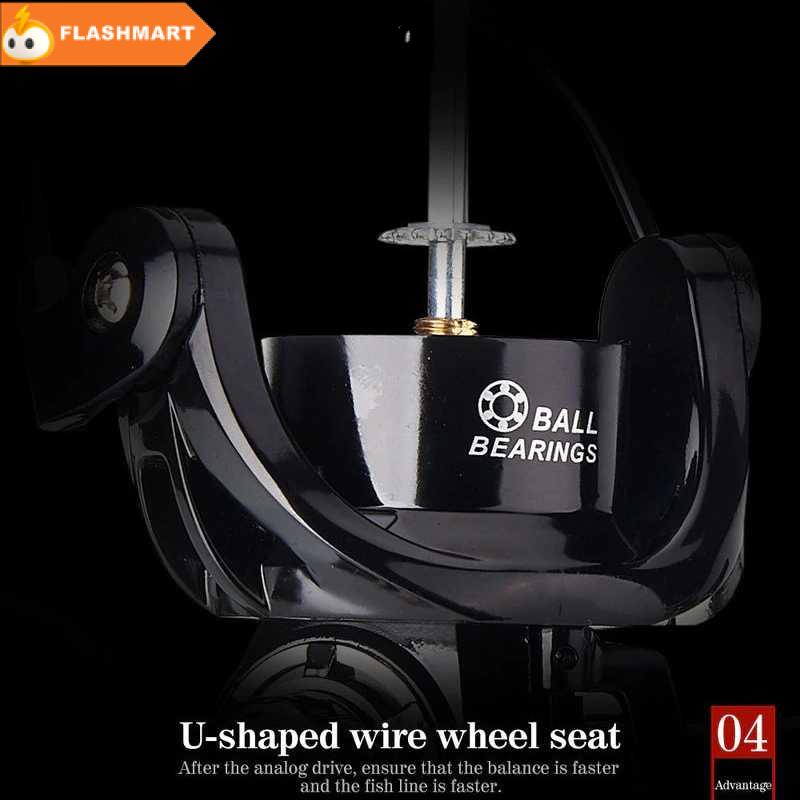 FLASHMART  Reel Pancing Spinning Fishing Reel 5.2:1 Gear Ratio - AC2000