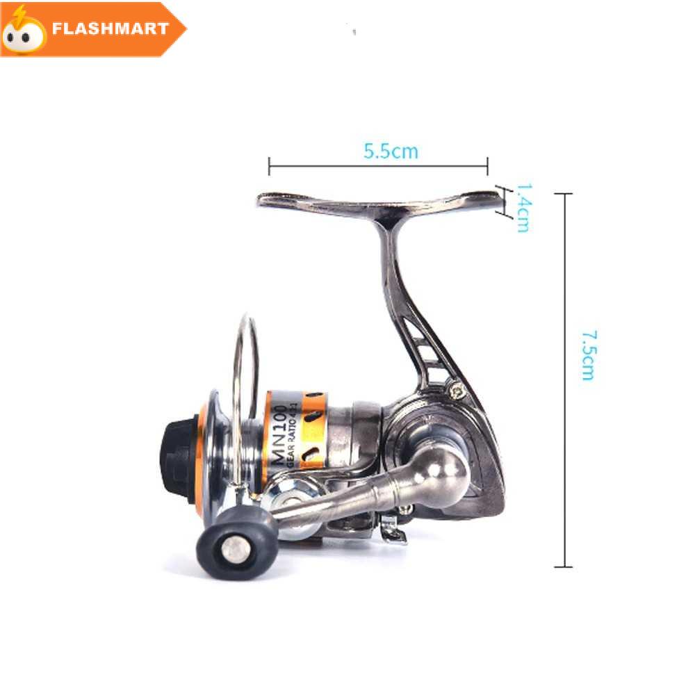 FLASHMART Reel Pancing Mini Spinning Fishing Reel 4.3:1 Gear Ratio - MN100