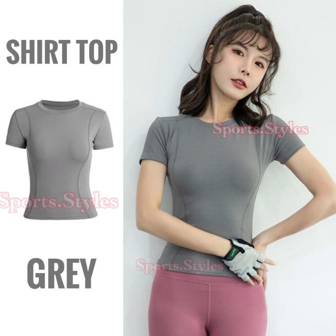 baju olahraga wanita shirt kaos gym fitnes yoga