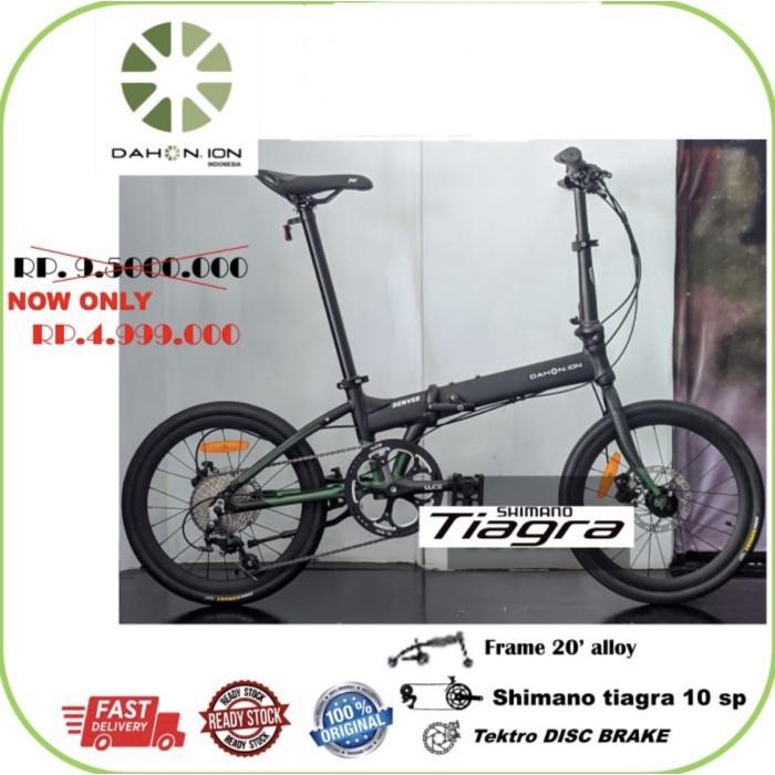 Terlaris Dahon Ion Denver Discbrake Shimano Tiagra 20 Inch
