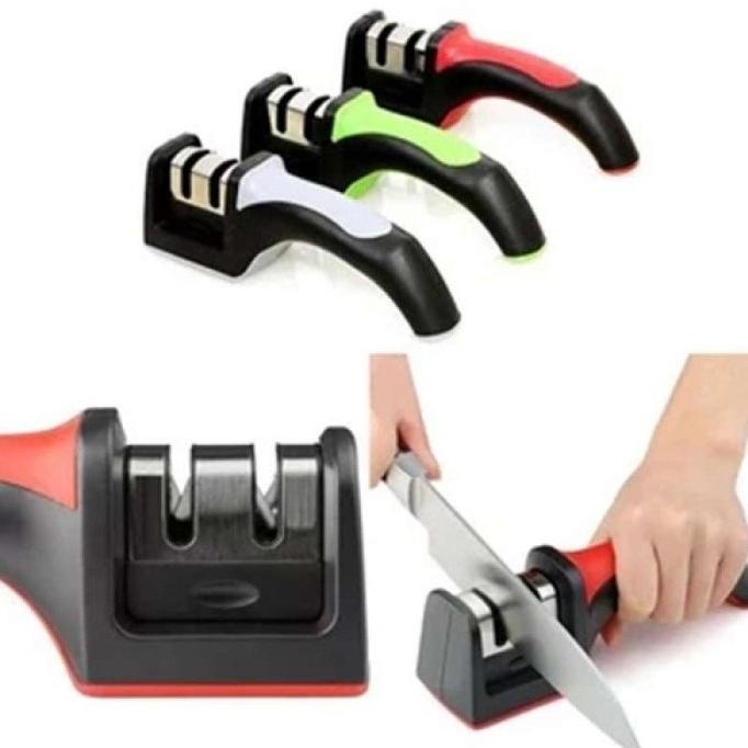 Pengasah gunting pisau 3 in 1 Asahan Pisau Asah Stainless steel dapur