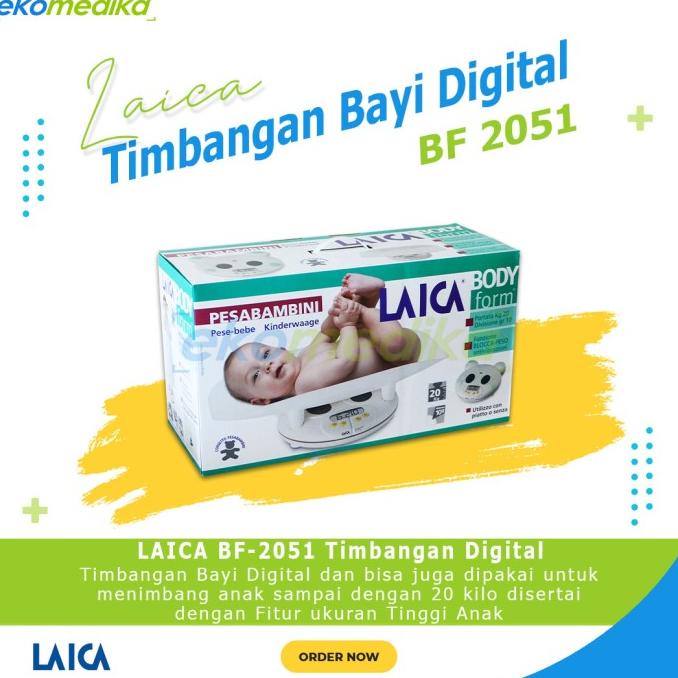 Timbangan Bayi Digital BF 2051 LAICA BF2051 Timbangan + Tinggi Anak