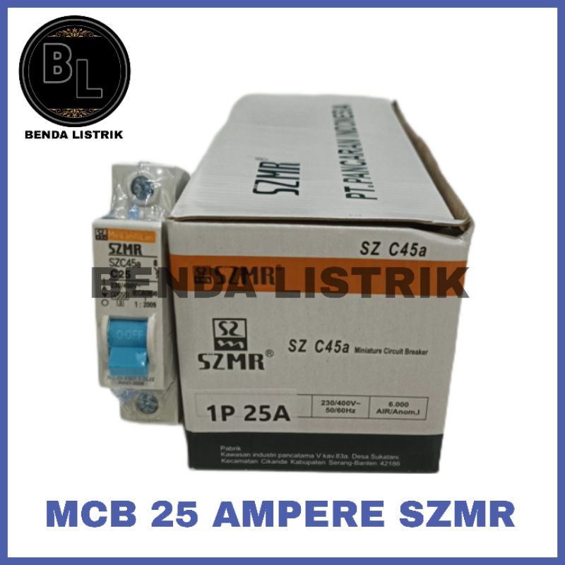 MCB Listrik 1 Phase 25a SZMR SNI