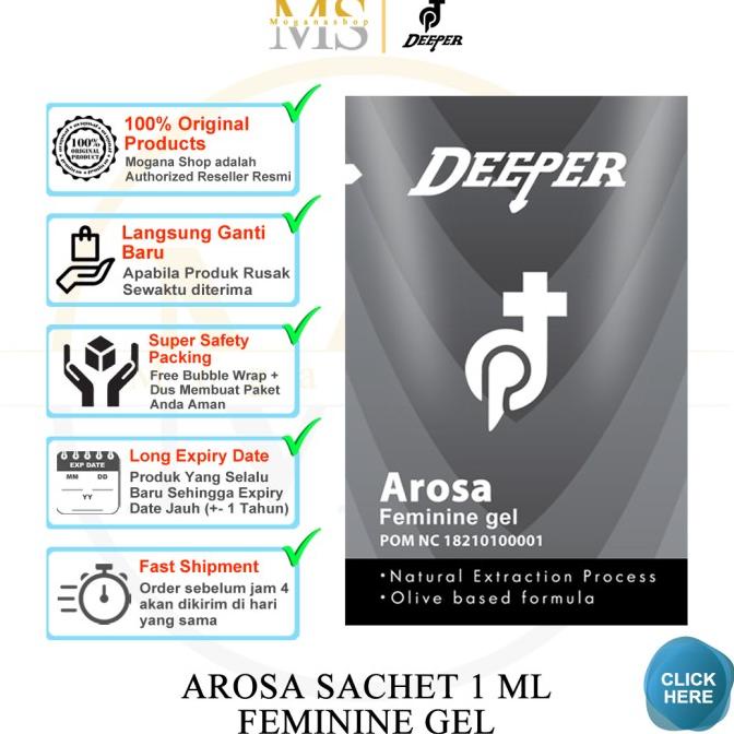 HEMAT DIKANTONGG DEEPER AROSA SACHET FEMININE GEL KHUSUS WANITA DEWASA BPOM (TERBARU)
