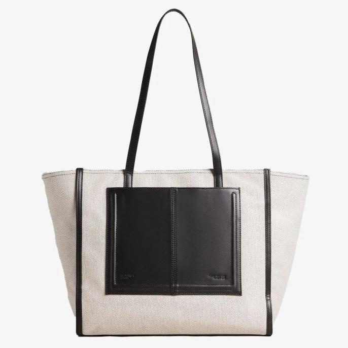 Ted Baker Aksani Canvas Tote Bag (Original) - Black/White Melaniagung12
