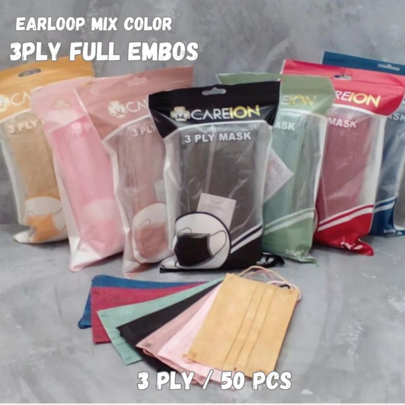 Masker Careion 3ply/Masker Earloop Careion 50pcs