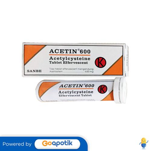 ACETIN 600 MG TUBE 10 TABLET EFFERVESCENT