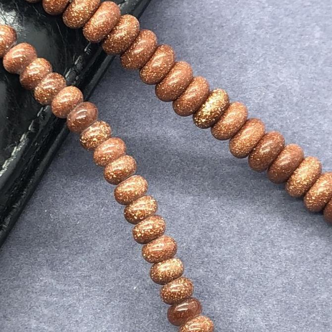 FLASH SALE GOLD SAND STONE BEADS 3.5*6MM 4*8MM NATURAL LOOSE STONE DIY BRACELET TERBARU