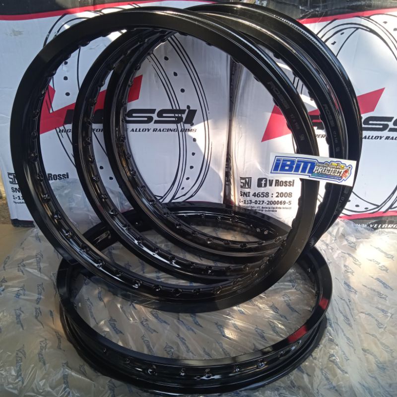 VELEK VELG VROSSI HITAM GLOSSY 140 160 185.17,VELEK HITAM GILAP GLOSSY,VELEK V ROSSI HITAM GILAP 140