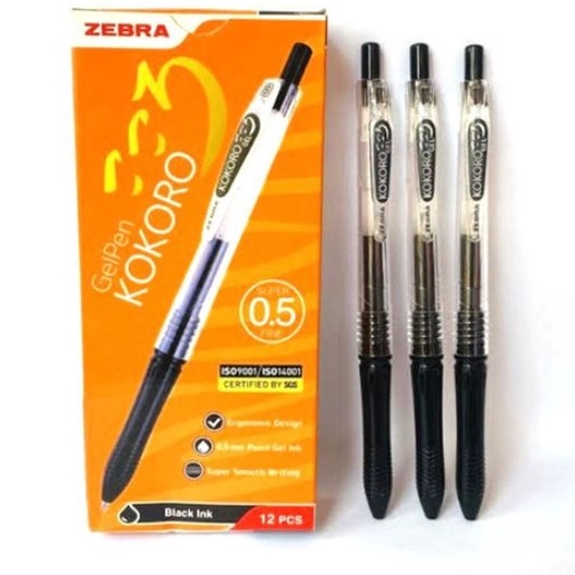 

Best seller (12pc) Pulpen Gel Zebra Kokoro Sweet Gel / Bolpoin Kokoro 0.5mm 75