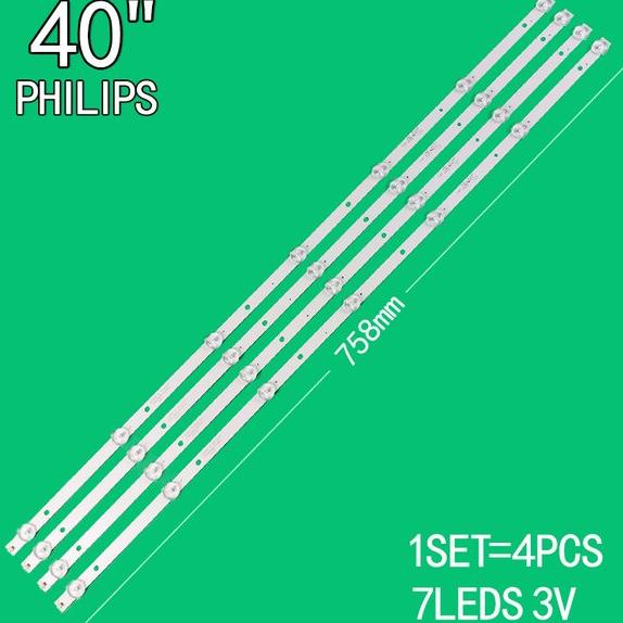 BACKLIGHT TV LED PHILIPS 40 INC 40PFA4150 40PFA4150S 40PFA4150S/70 LAMPU BL 7K 3V 7LED 7 KANCING 40P
