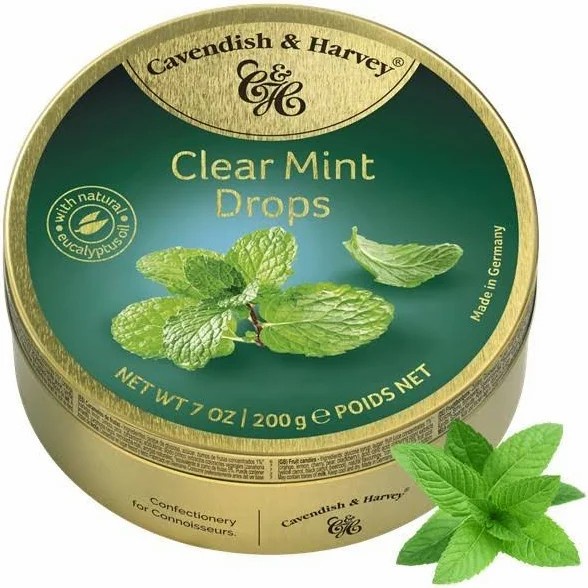 

Cavendish & Harvey Clear Mint Drops 200gr Permen Rasa mint