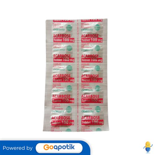 ACARBOSE OGB BETA 100 MG STRIP 10 TABLET