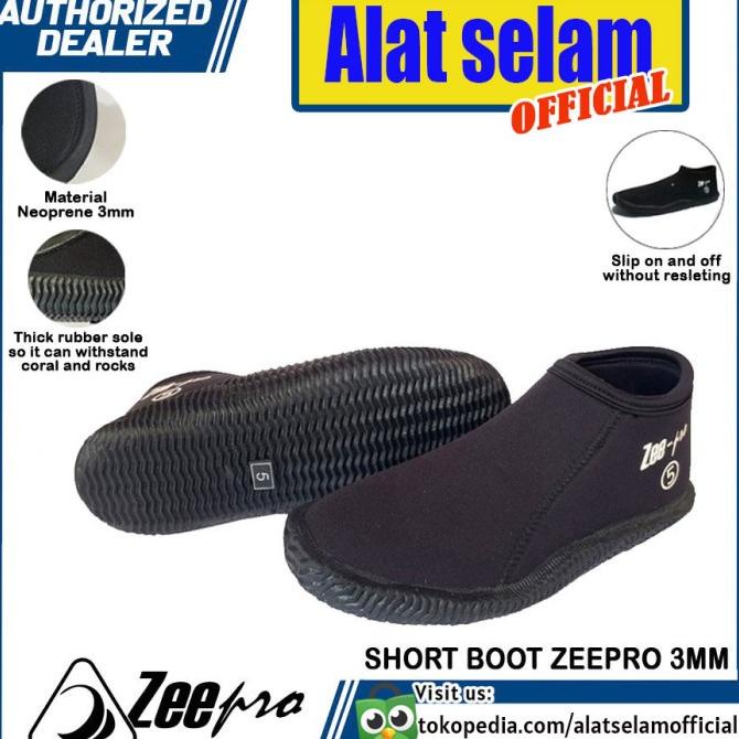 Short Boot Scuba Diving Zeepro Booties 3mm Sepatu Karang Selam Pendek