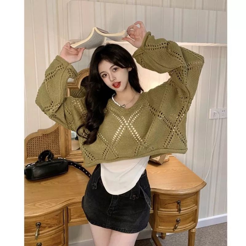 Brick Blouse Korean rajut