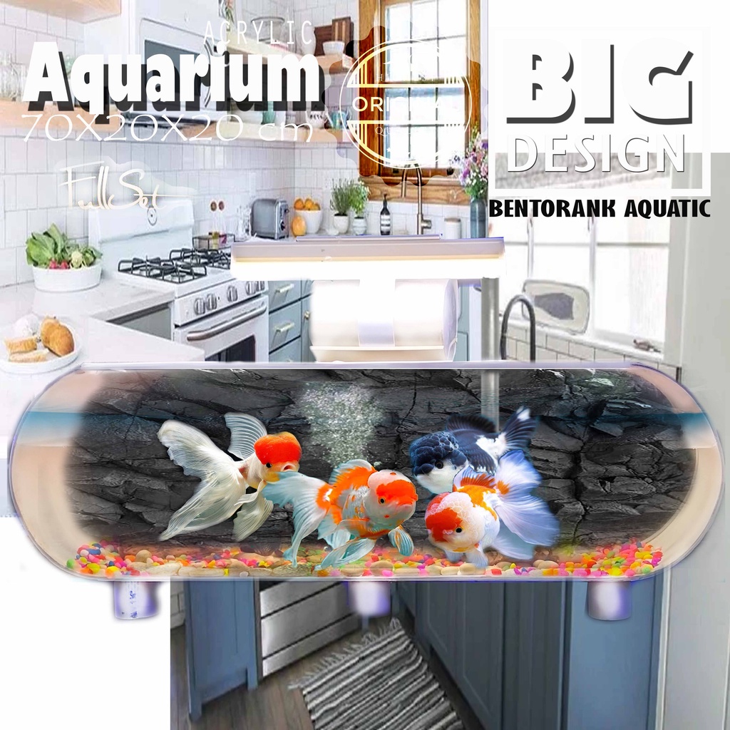 Aquarium panjang 70 lebar 20 tinggi tanpa talang 20. lebih lebar dan panjang di kelasnya EPS06 TKB3