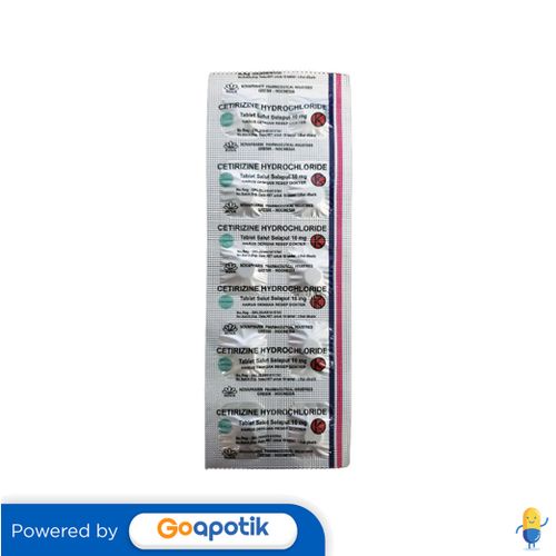 CETIRIZINE HYDROCHLORIDE NOVAPHARIN 10 MG STRIP 10 TABLET